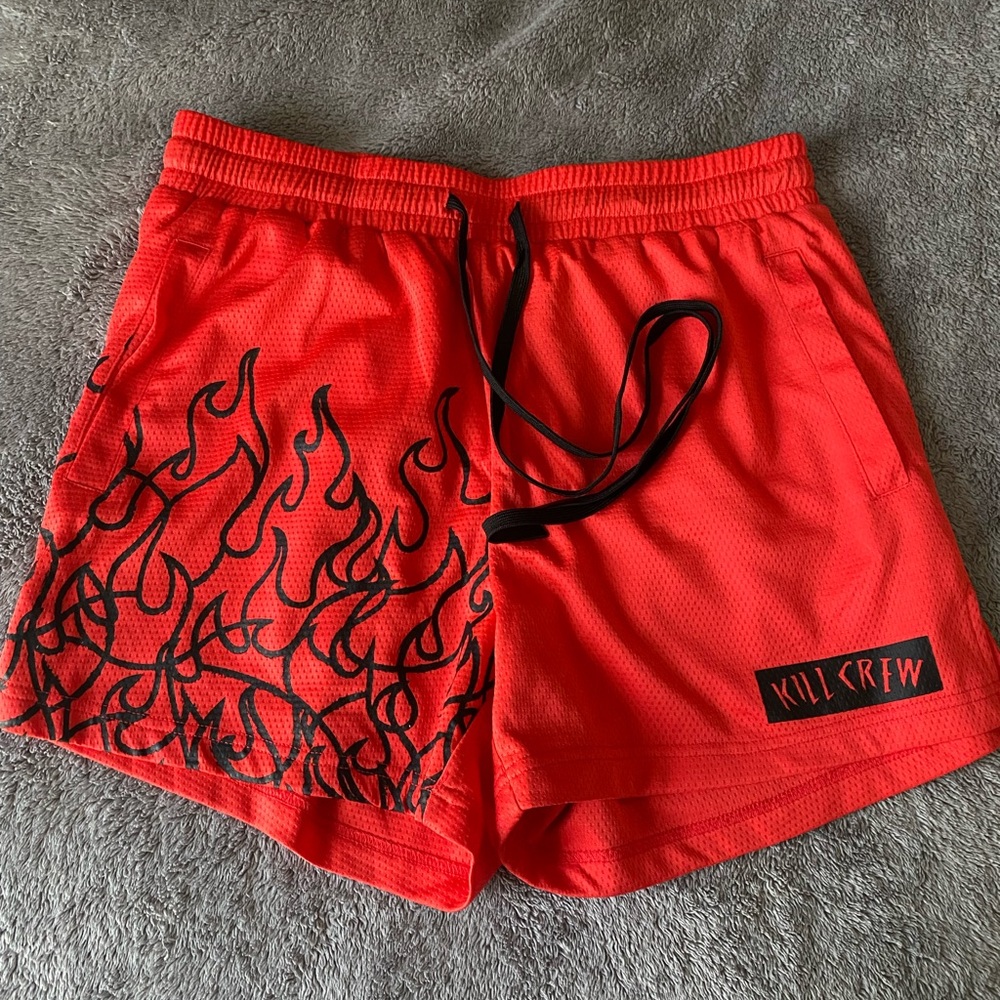 Kill Crew Red Flame Shorts